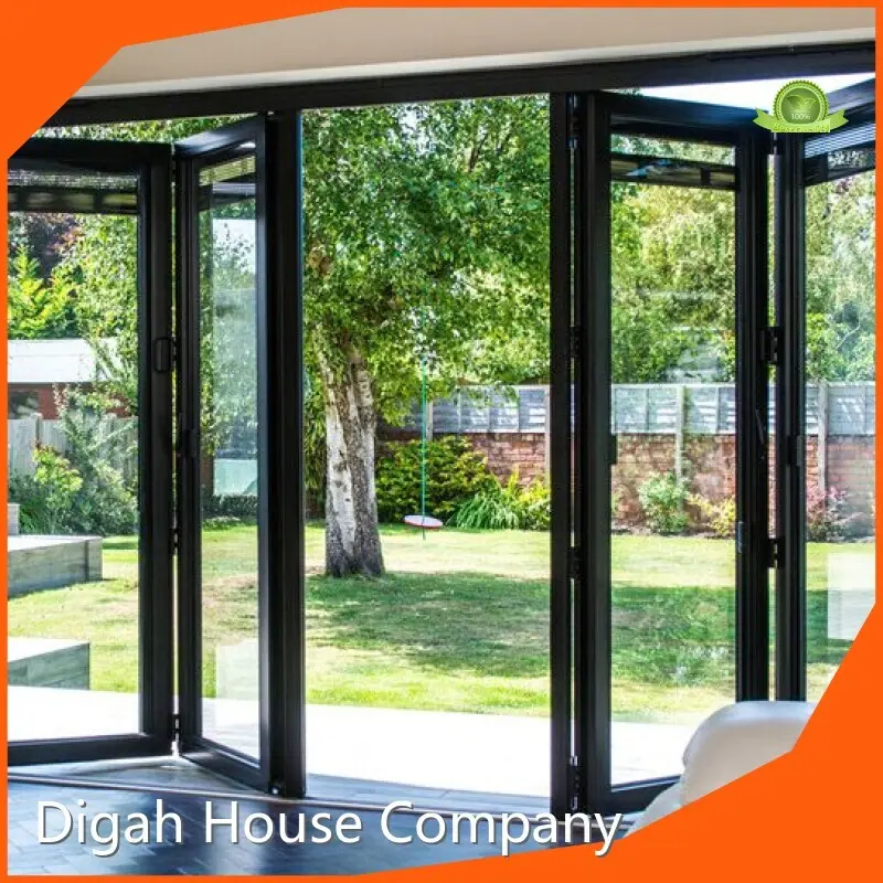 Digah Company Design Aluminium Frame Sliding Folding Patio Doors-1 1
