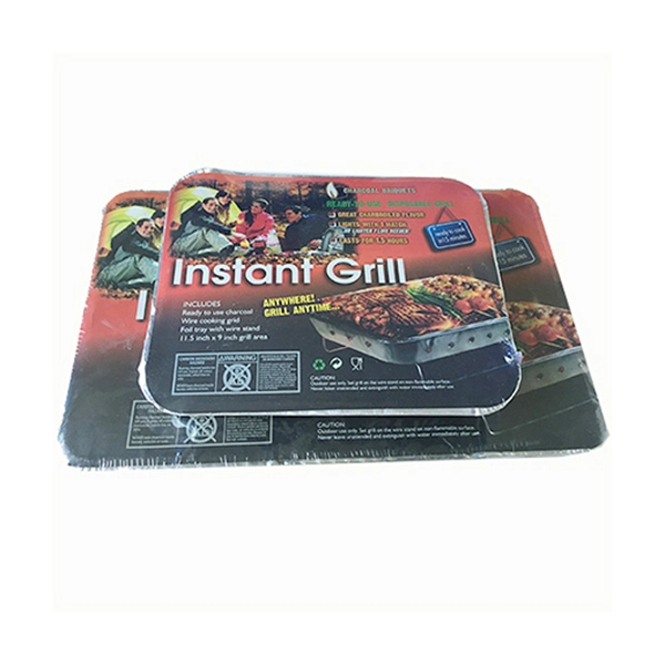 Wholesale price camping portable ready to use disposable instant grill 600g charcoal 1