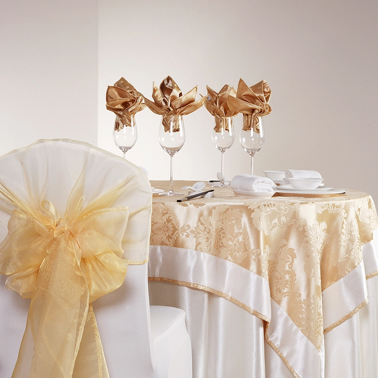 catering equipment polyester table cloth fabric decorative wedding table cover 1