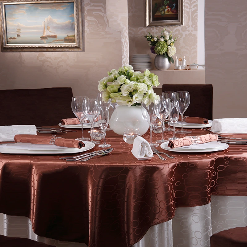 ELIYA High Density Polyester Tablecloth for 1.2m/ 1.4m/ 1.6m/ 1.8m Round Table 1