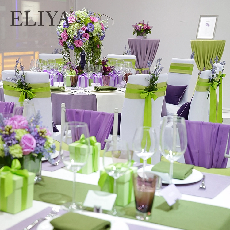 Polyester Banquet Designs Round Wedding Dining Table Cloth Custom 1