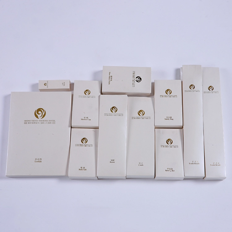 Custom Hotel Amenities Disposable Amenities Sets with Logo Printing Manufacturing 1