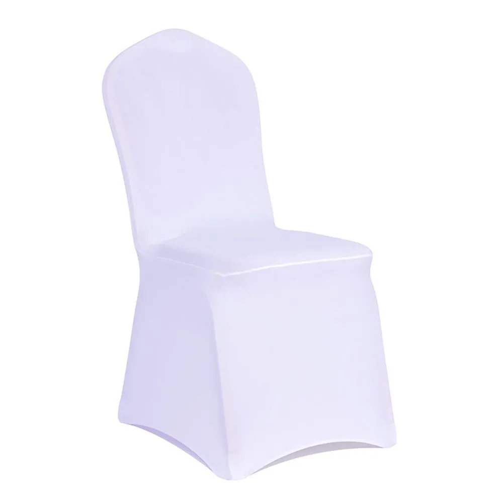 Hotel Banquet Party Room Decoration Velvet White Spandex Dining Chair Cover 1