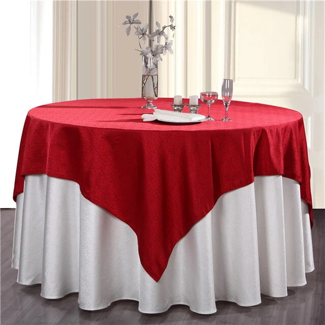 Custom Luxury Banquet Hotel Party Cotton White Coverings Table Cover 1