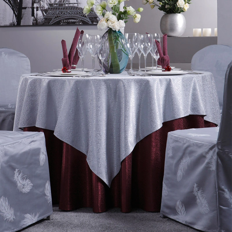 Custom Embroidered Luxury Hotel Table Cloth For Wedding 1