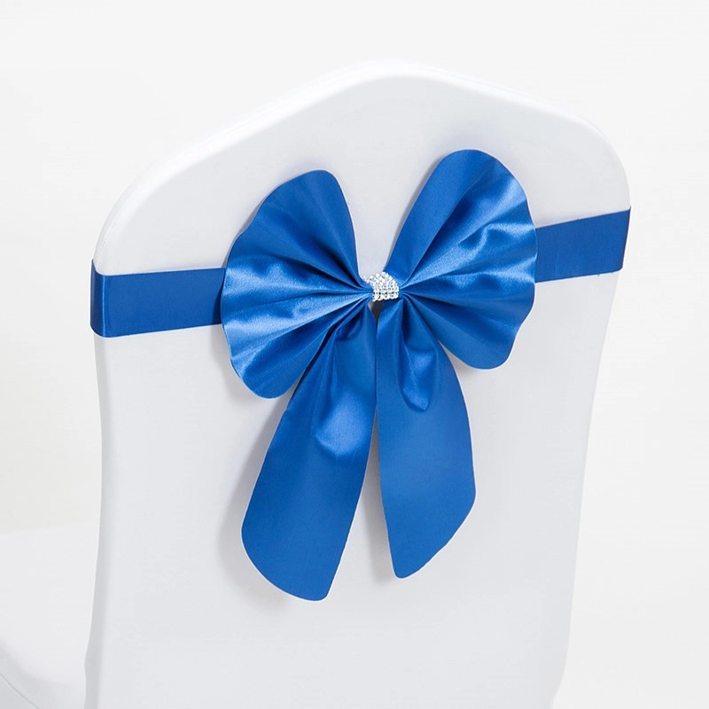 Blue Folding Dining Stretch Wedding Chair Decorations Covers 1