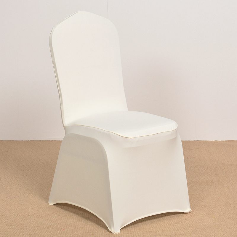 Cream Stretch Chair Cover For Hotel Decorations 1