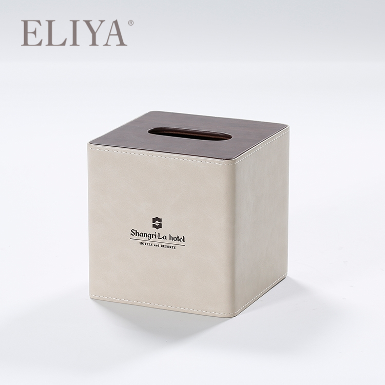 Wholesale Supply Bathroom Collection Hotel Leather Tissue Box 1