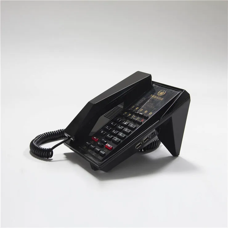 Cheap Black Hotel Phone Corded Landline Telephone With Multi Function 1