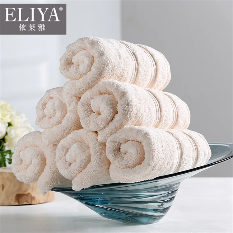 Solid color luxury quality 100% cotton hotel towel+design luxury 32s cotton terry hotel hand towel 1