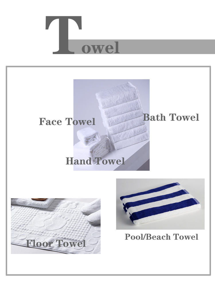 100% Cotton Luxury 5 Star Embroidery Hotel Towel Sets White Bath Towels 19