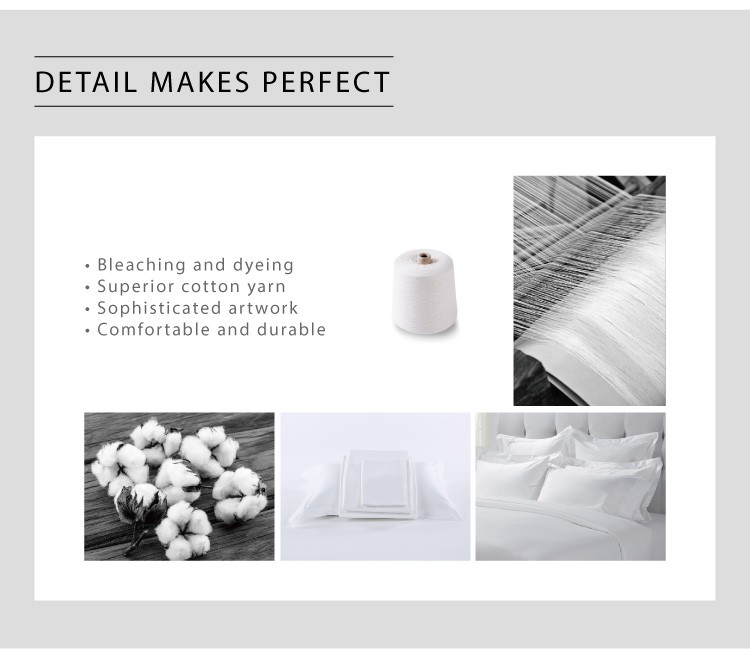 Luxury 100% Cotton Sateen Bed Sheet King Size Hotel White Bedding Set 12