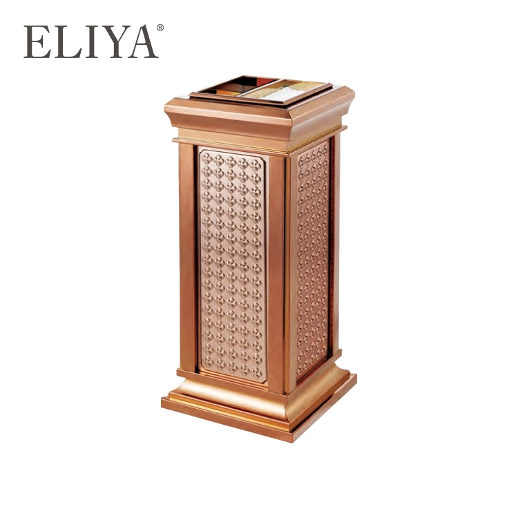 Elegance Stainless Steel Trash Can Hotel Lobby Dustbin 1