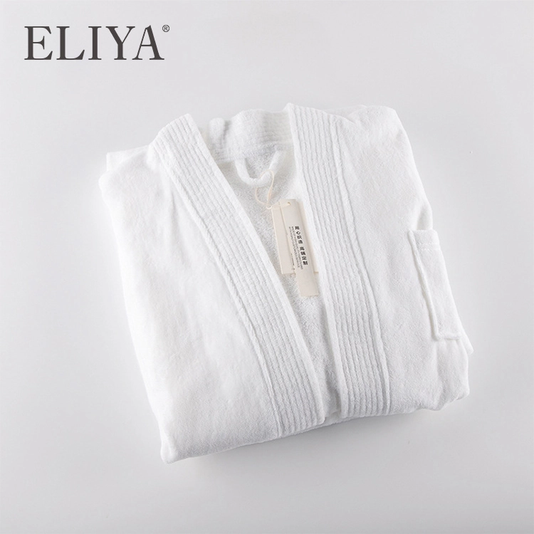 Hotel Luxury Whole Bathrobe 100% Cotton Terry Bathrobe with Embroidery Logo 1
