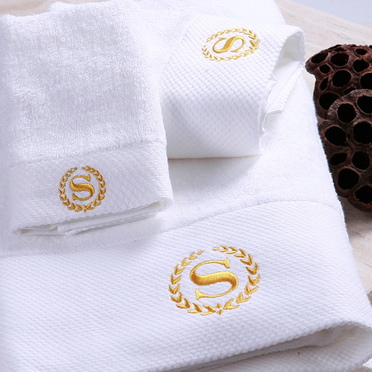 Customized Logo 16S Hotel Luxury Towels Bath 100% Cotton Soft 1