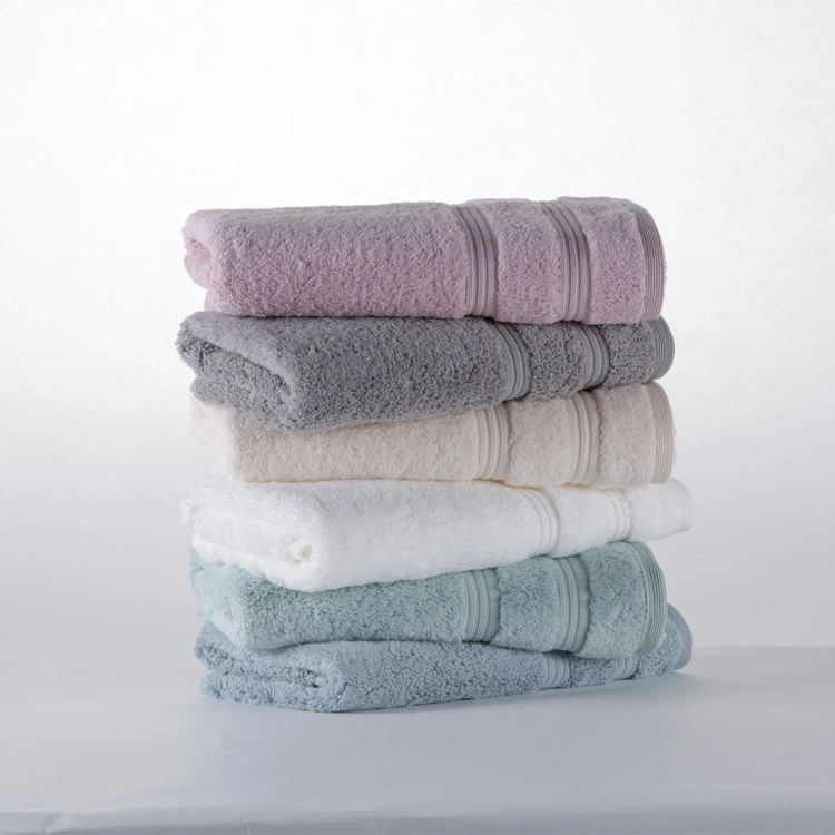 Wholesale Custom Soft Bath Handtuch Embroidered Jacquard Logo 100% Cotton Hotel Towel 1