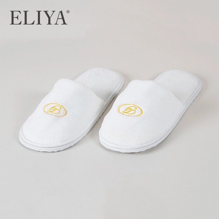 Hot Selling Hotel Sleppers Ladies Towel Fabric Spa Disposable Slippers 1