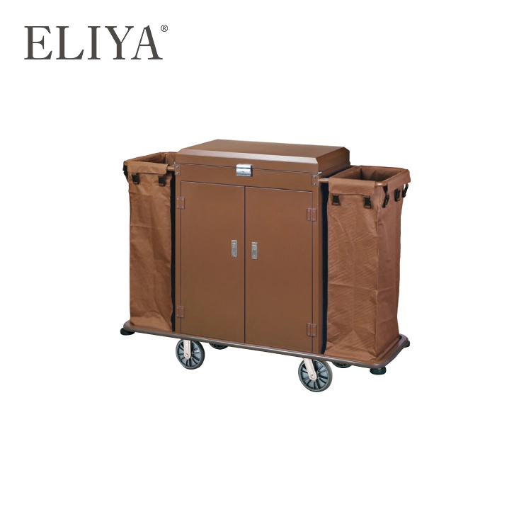 Multifunction Hot-Sale Housekeeping Service Bellman Hotel Cleaning Trolley 1