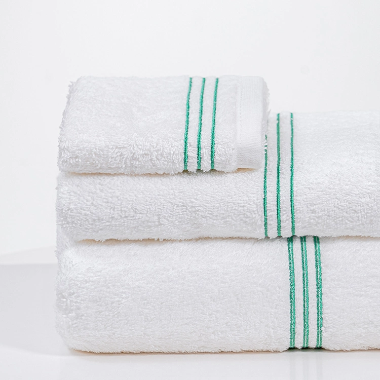 5 Star Hotel Collection Embroidered Three Lines Bath Towel Set 1