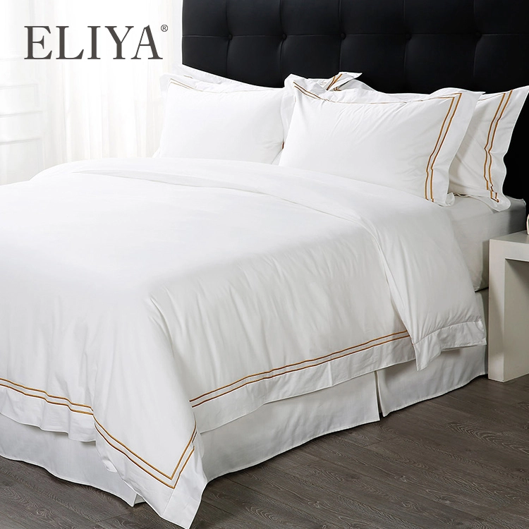 California King Size 4 PCS Bed Cover Fitted Sheet 100 Cotton Bedsheet Set 1