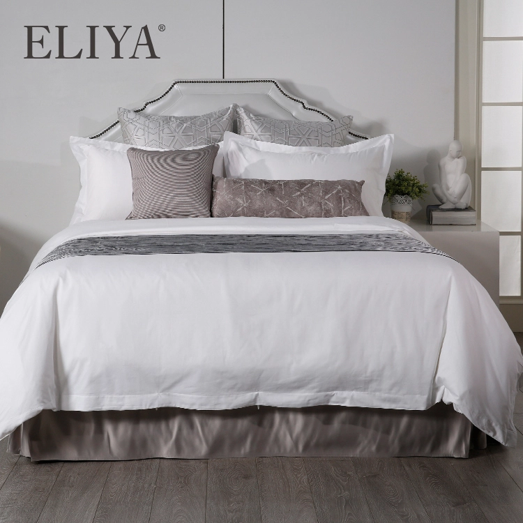 Hotel egyptian comfort white cotton 1800 count 4 piece bed sheet set 1