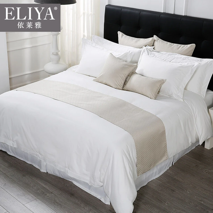 Top quality 100% cotton sheraton hotel 0.5cm stripe bed linen 1
