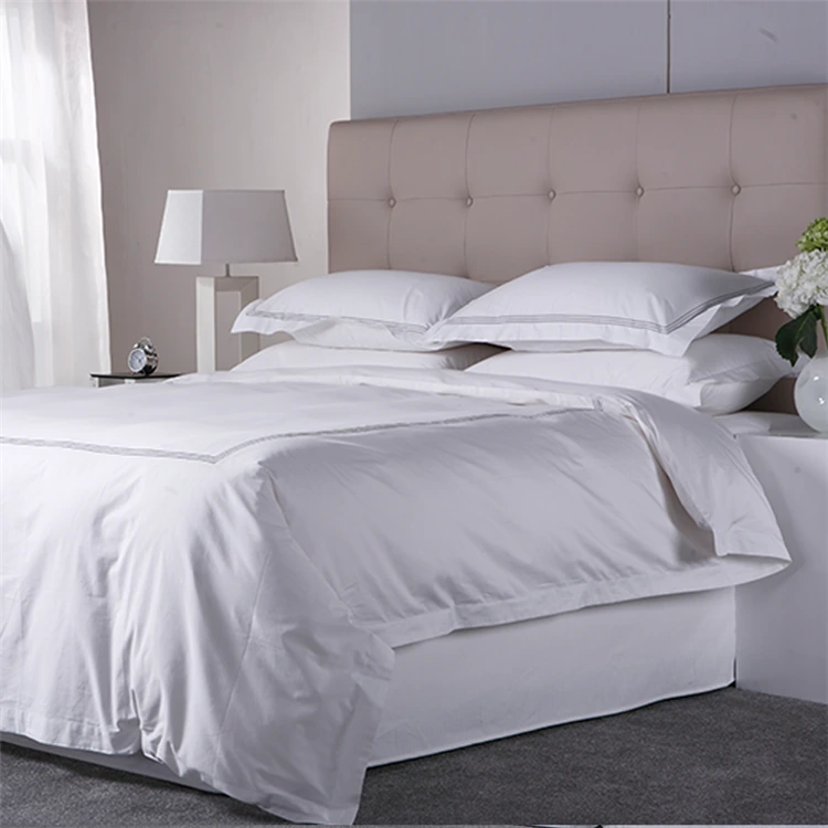 Wholesale high quality luxury hotel white cotton bedding sets ,hotel design bedding sets 1