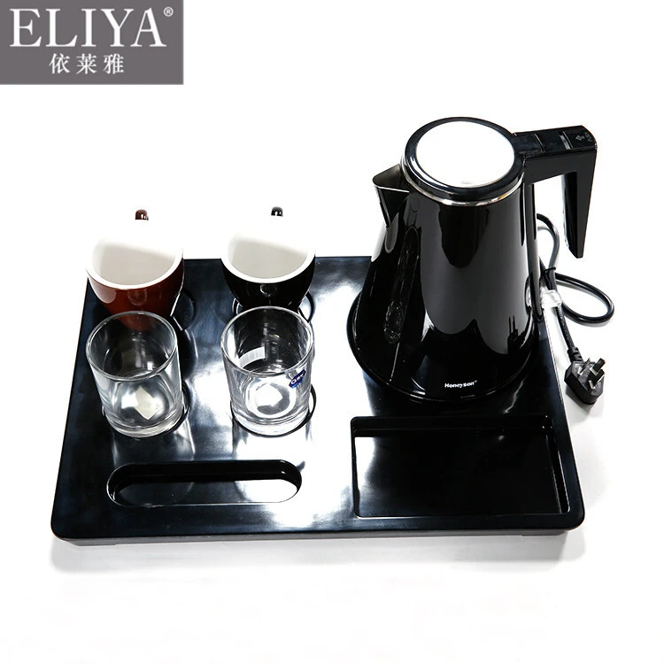 Electric hotel kettle tea tray set 1