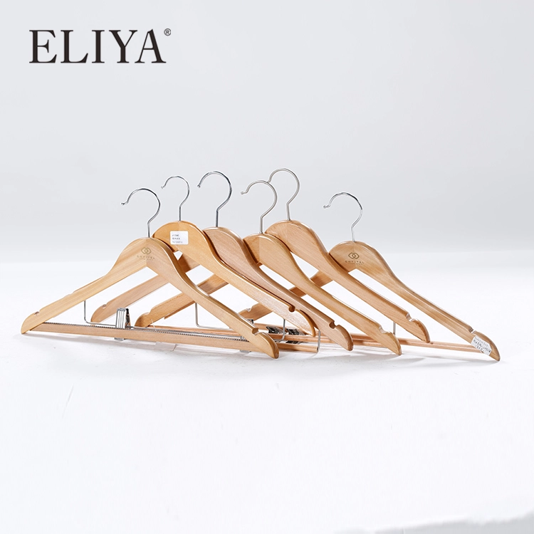 Wholesales Hotel Guestroom Beech Wood Suit Hanger For Clothing 1