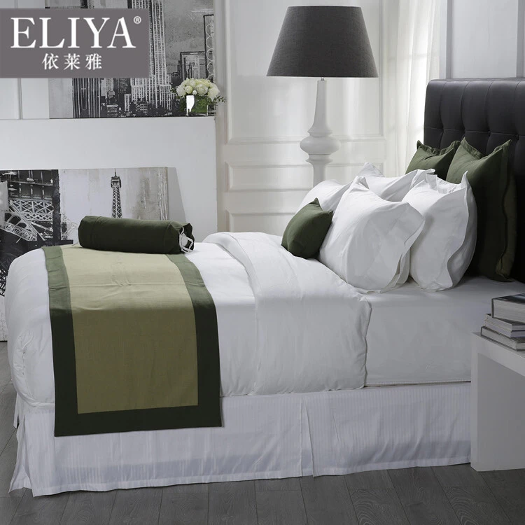 Top rated 5 star hotel linen damask suppliers for hotels,white cotton hospital/hotel bedding set /bed linen 1