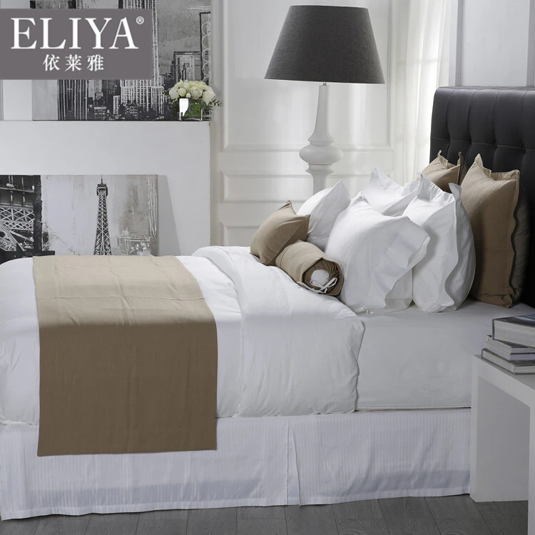 Custom luxury hotel living 5 star luxury home bedding collection cotton sheets,100% cotton comfortable 3 star hotel bed sheet 1