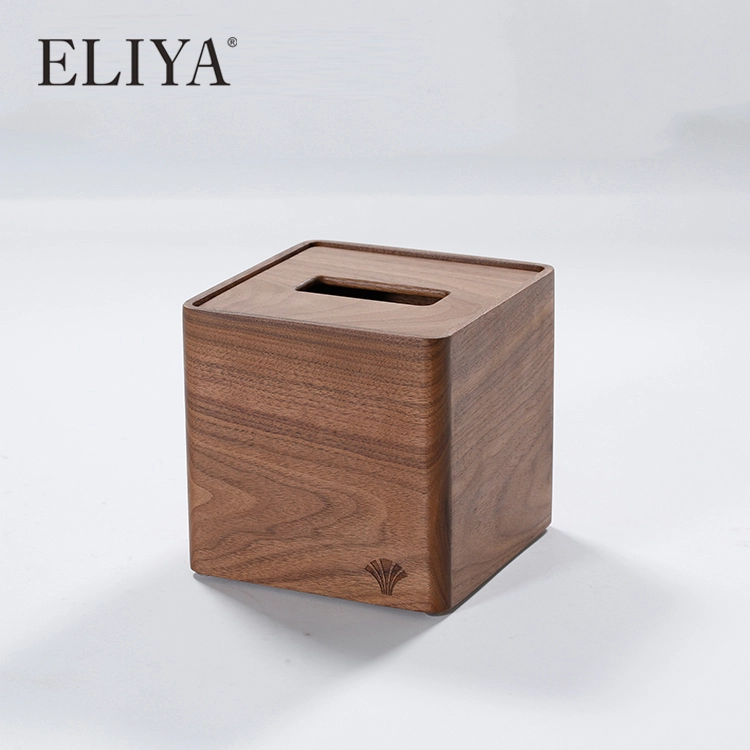 Hot Sale Multifunctional Square Fancy Customized Hotel Smart Wooden Tissue Box 1