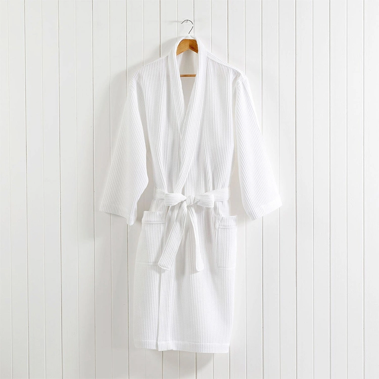 Brand Luxury Hotel White Bath Robes Spa 100% Cotton 1