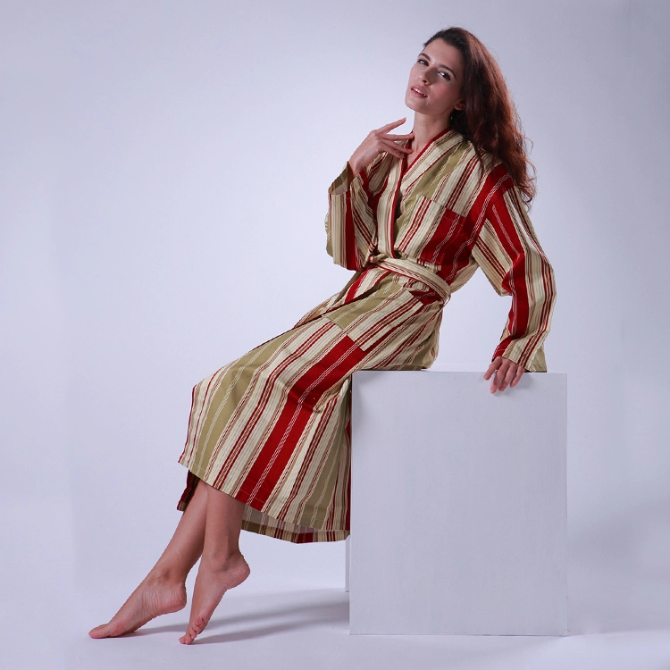 Luxury Egyptian Cotton Luxury High Quality Bathrobe Women Spa Shower Robe 1