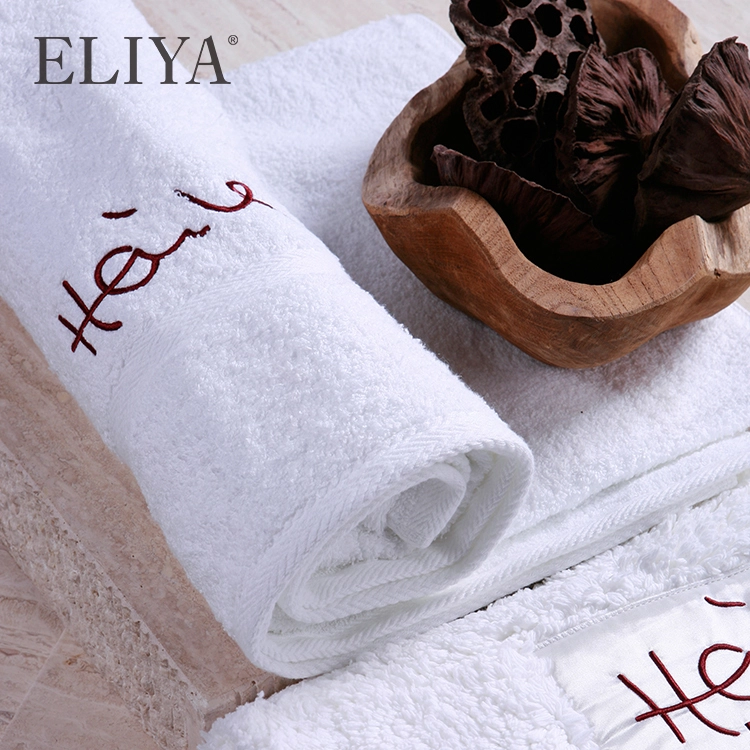 Haile 100% cotton 35x75 hand towel plain white  hotel bath towel 1