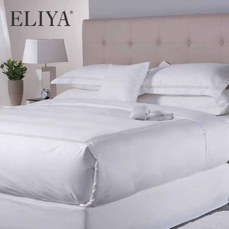 ELIYA Hotel Bedding set 100% Cotton 0.5cm Stripe Solid Color 1