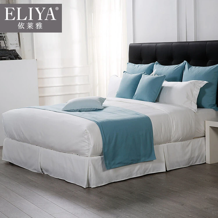 Hotel living 5 star luxury king size collection pure colorbed bed sheets in india 1