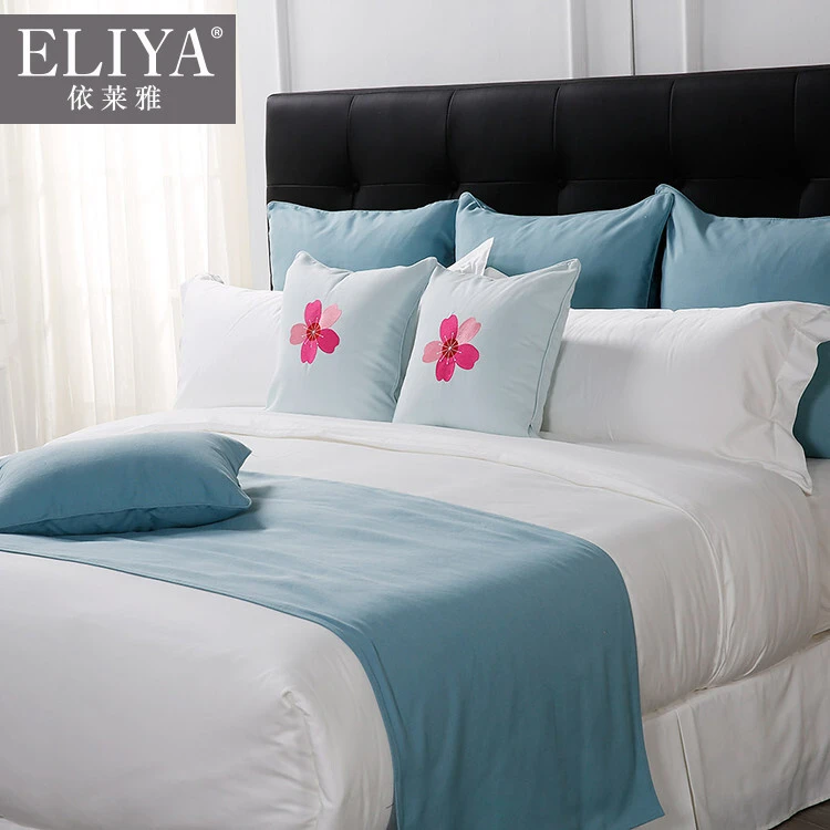 Hotel bed sheets 50% cotton 50% polyester 5 star indian 1