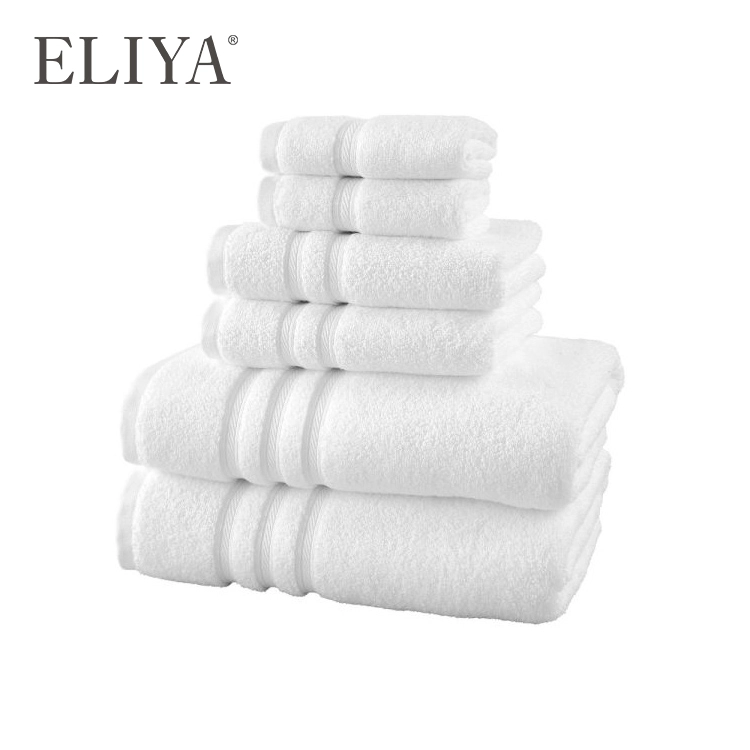 Wholesale Design Towel Custom Logo Quickly Dry Hand Towel Plain White 16s Cotton Towel for Hotel Use 1