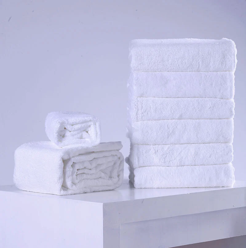 Wholesale White Face Towel 16S Embroidered Hand Towel Hotel Quality 100% Cotton Bath Towel Sets With Customized Logo 1