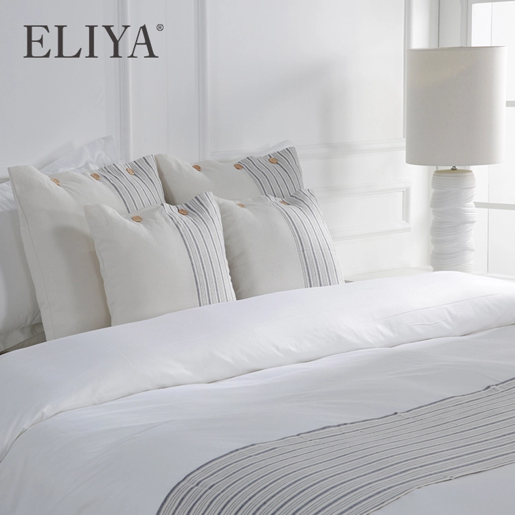 100% Cotton Fitted Queen Size  Set Duver Cover Royal Hotel Bedding 1
