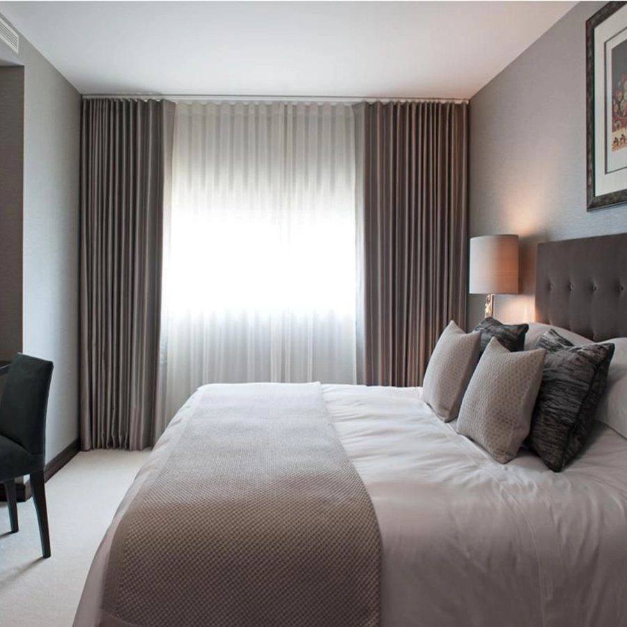 European Style Fireproof Curtains And Accessories, Modern Curtains For Hotels Rooms 1