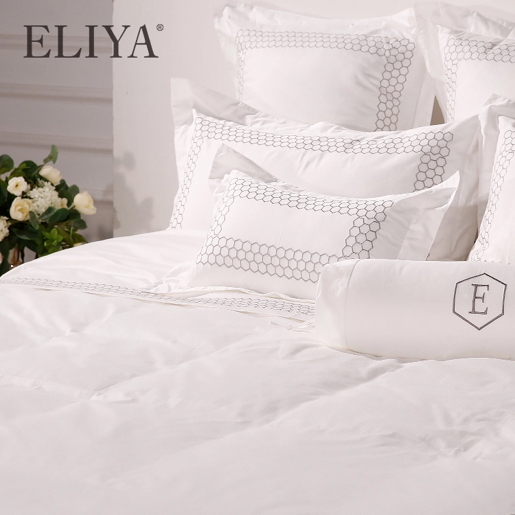 Luxury Hotel Bedding Sheet Embroidery Bed Sets For Presidential Suite 1
