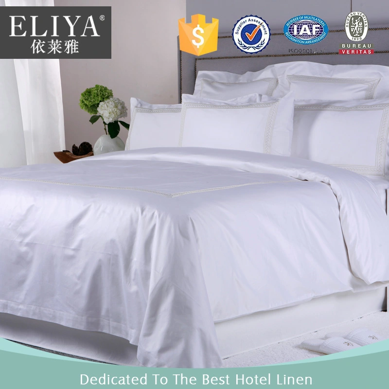 ELIYA Wholesale Cotton Bedding Duvet Cover Set White Hotel Embroidery Bed Sheets in Guangzhou Bed Cover Set 1