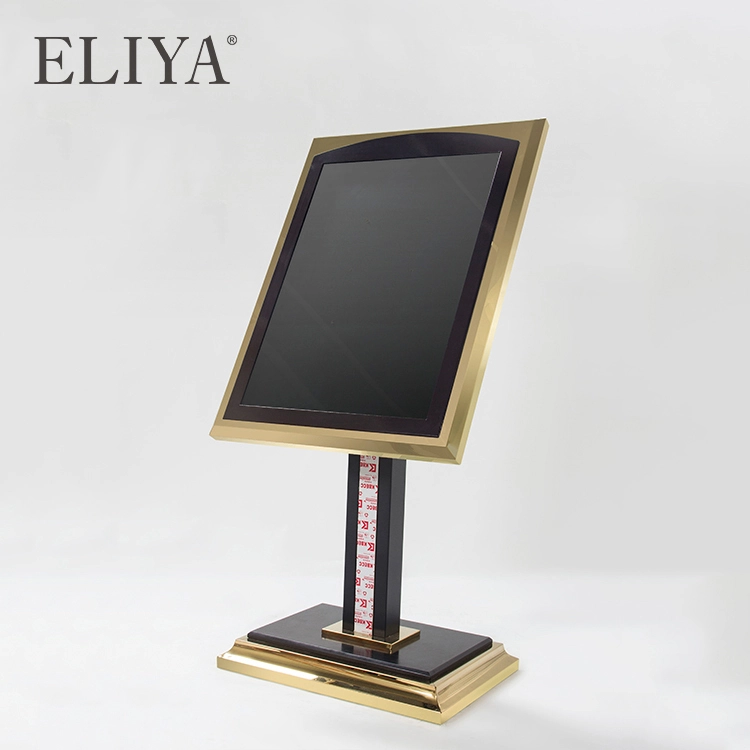 Custom Hospitality Lobby Product Metal Plate Hotel Sign Stand 1