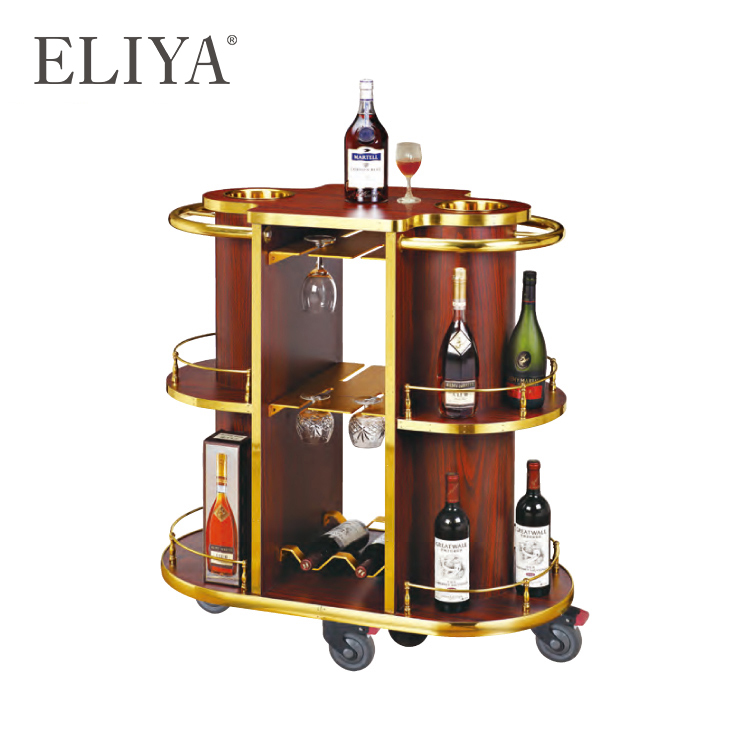 New Hotel Room Service Tables Restaurant Food Cart Antique Wooden Serv