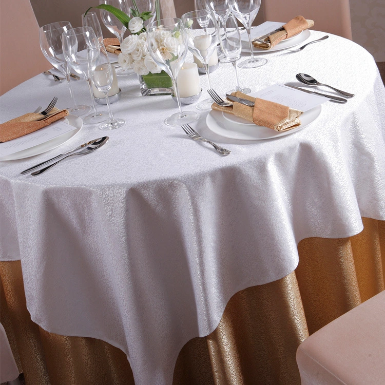 Guangzhou Restaurant Hotel Supplies White Linen Wedding Table Cloth 1