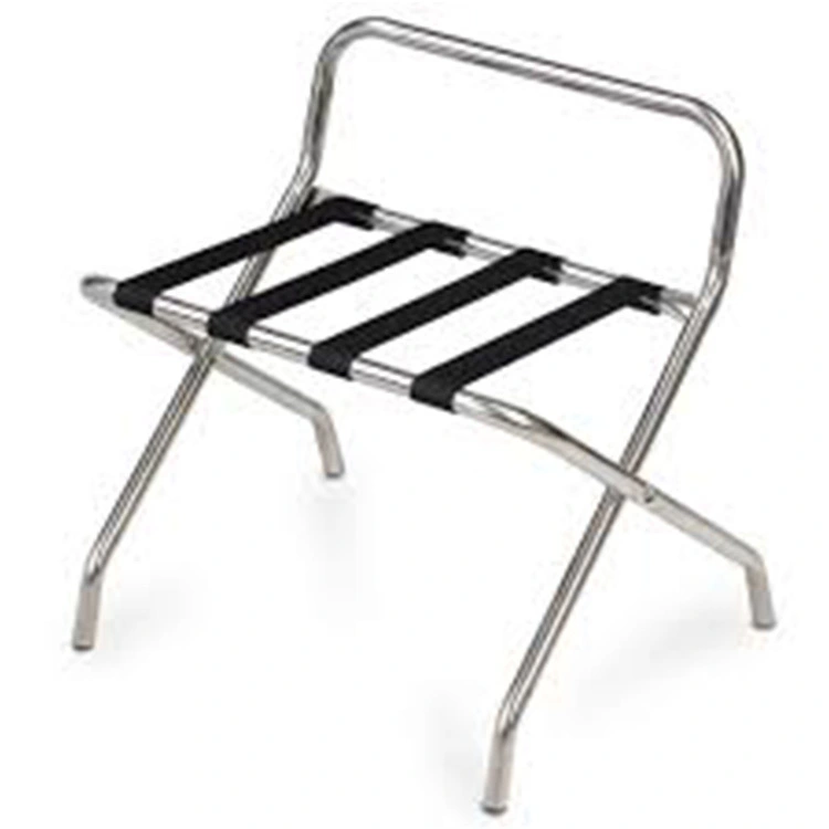 Guestroom Folding Stainless Iron Steel Metal Luggage Rack For Hotel 1