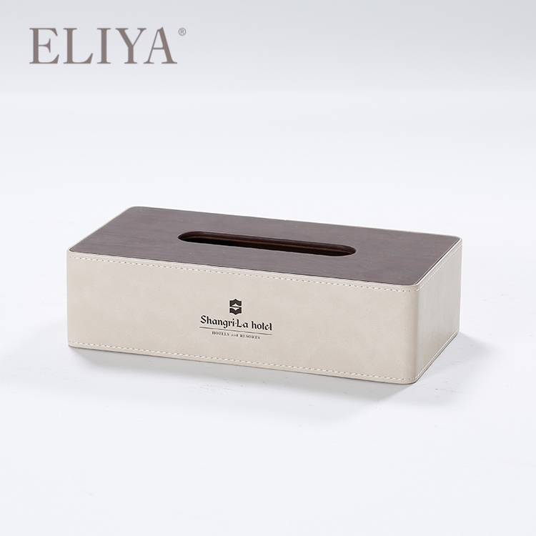Guangzhou Luxury Hotel Amenity Kit Leather Tissue Box For Bathroom 1