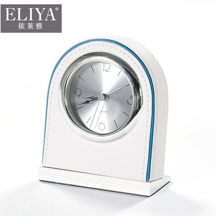 ELIYA needle pu leather hotel room alarm clock 1